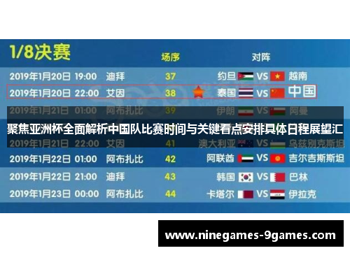 聚焦亚洲杯全面解析中国队比赛时间与关键看点安排具体日程展望汇 聚焦亚洲杯全面解析中国队比赛时间与关键看点安排具体日程展望汇